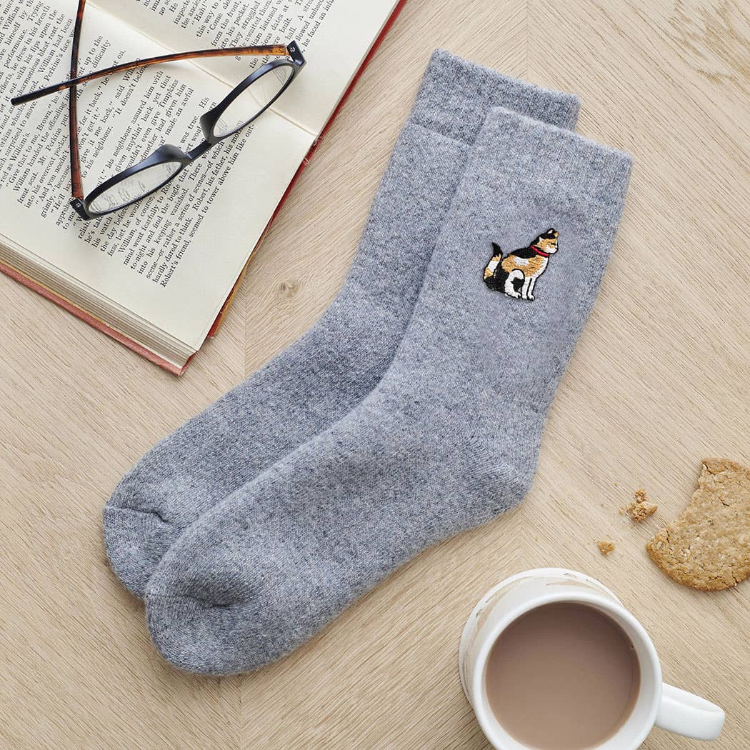 Tortoiseshell Cat Wool Socks