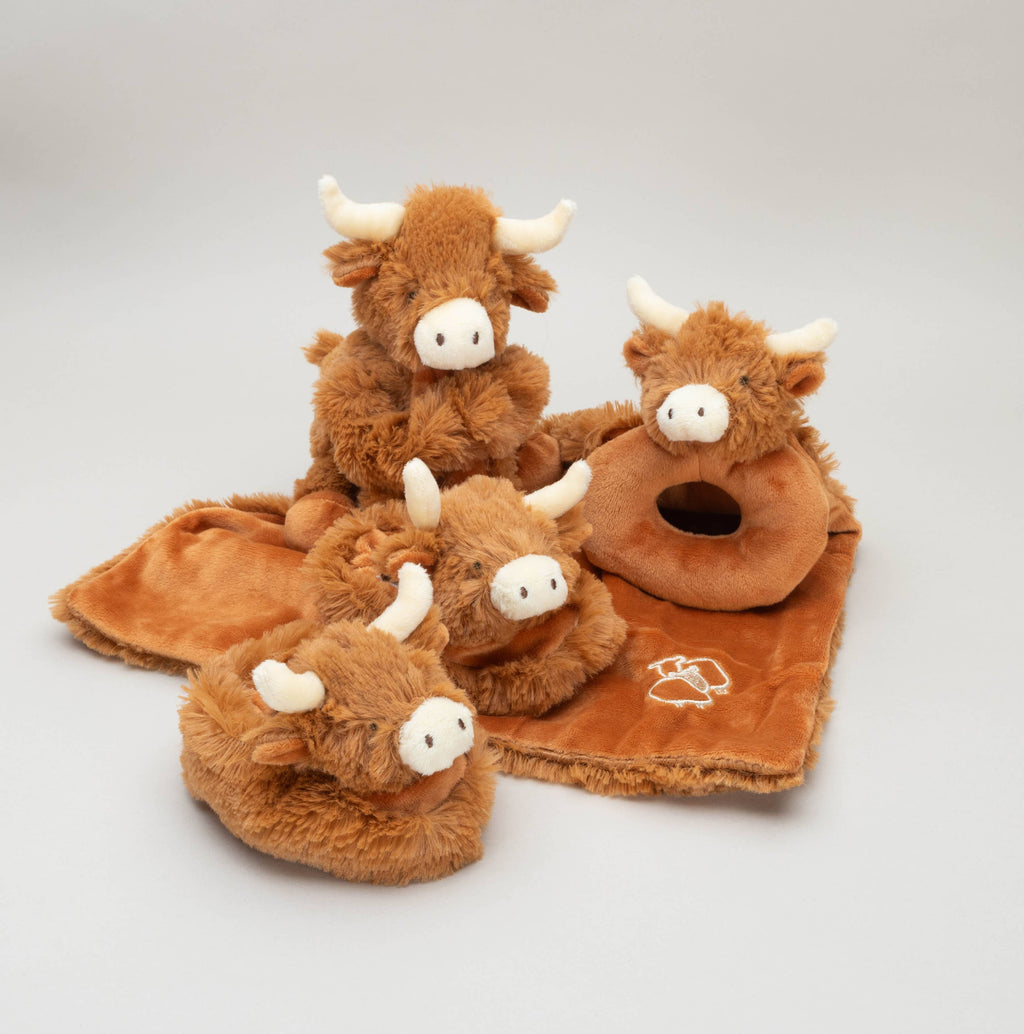 Horny Highland Cow Plush Baby Soft Slippers House Shoes