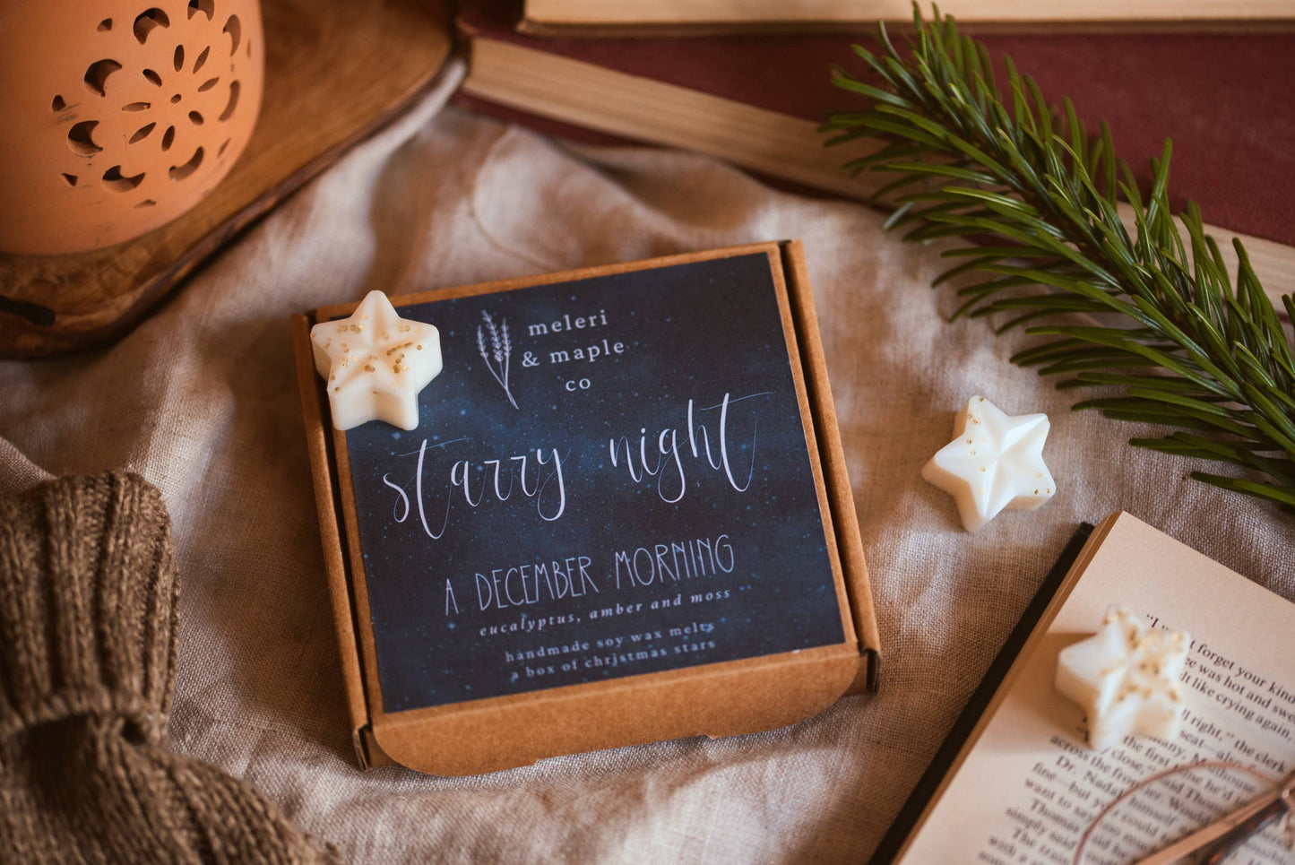 Starry Night - A Box of Christmas Star Wax Melts / Winter