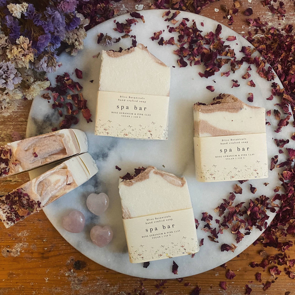 Award Winning Rose Geranium Salt Spa Bar