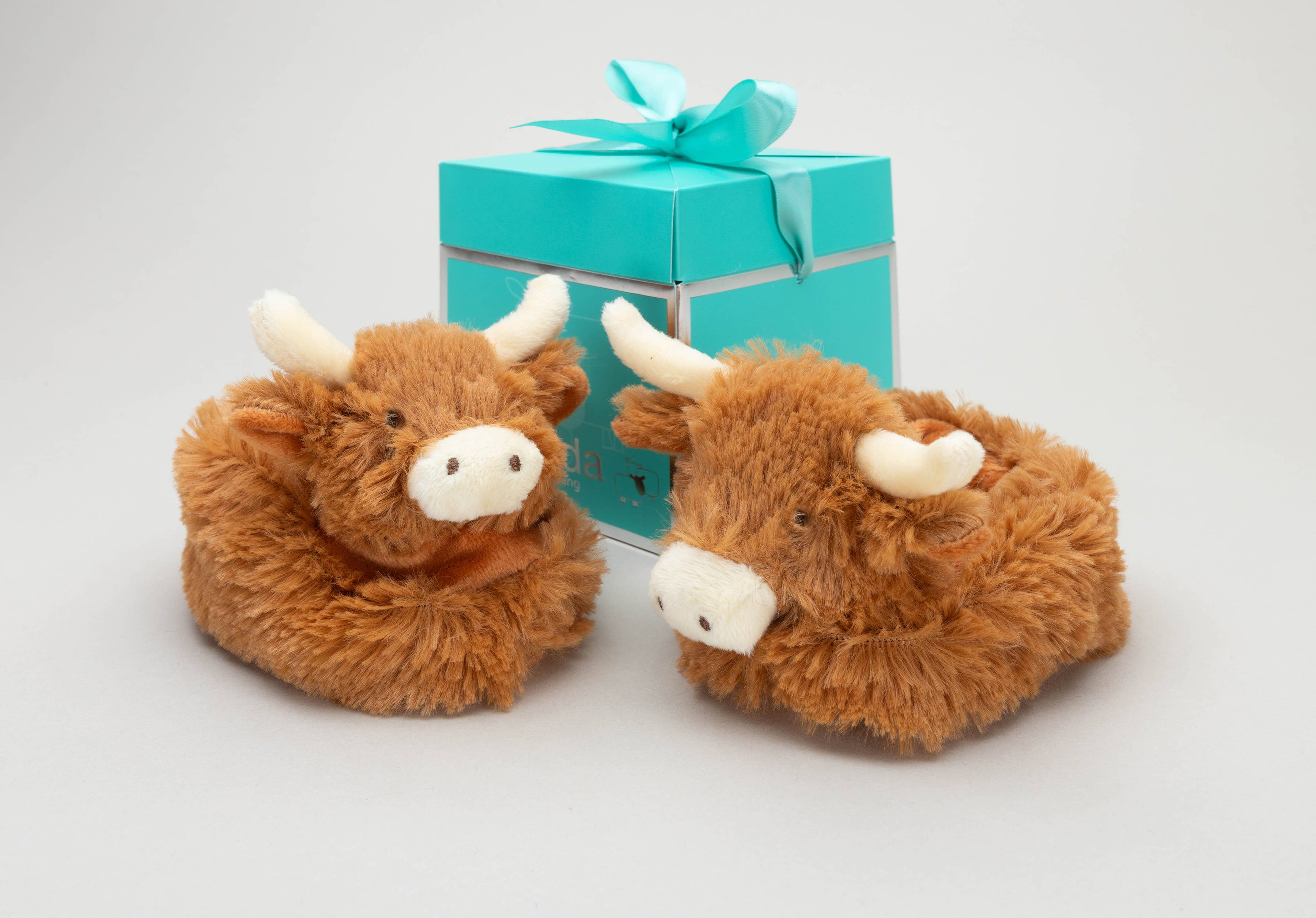 Horny Highland Cow Plush Baby Soft Slippers House Shoes