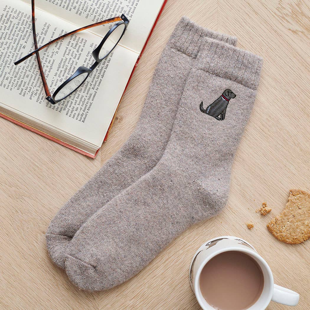 Dog Walking Socks - Chocolate Labrador