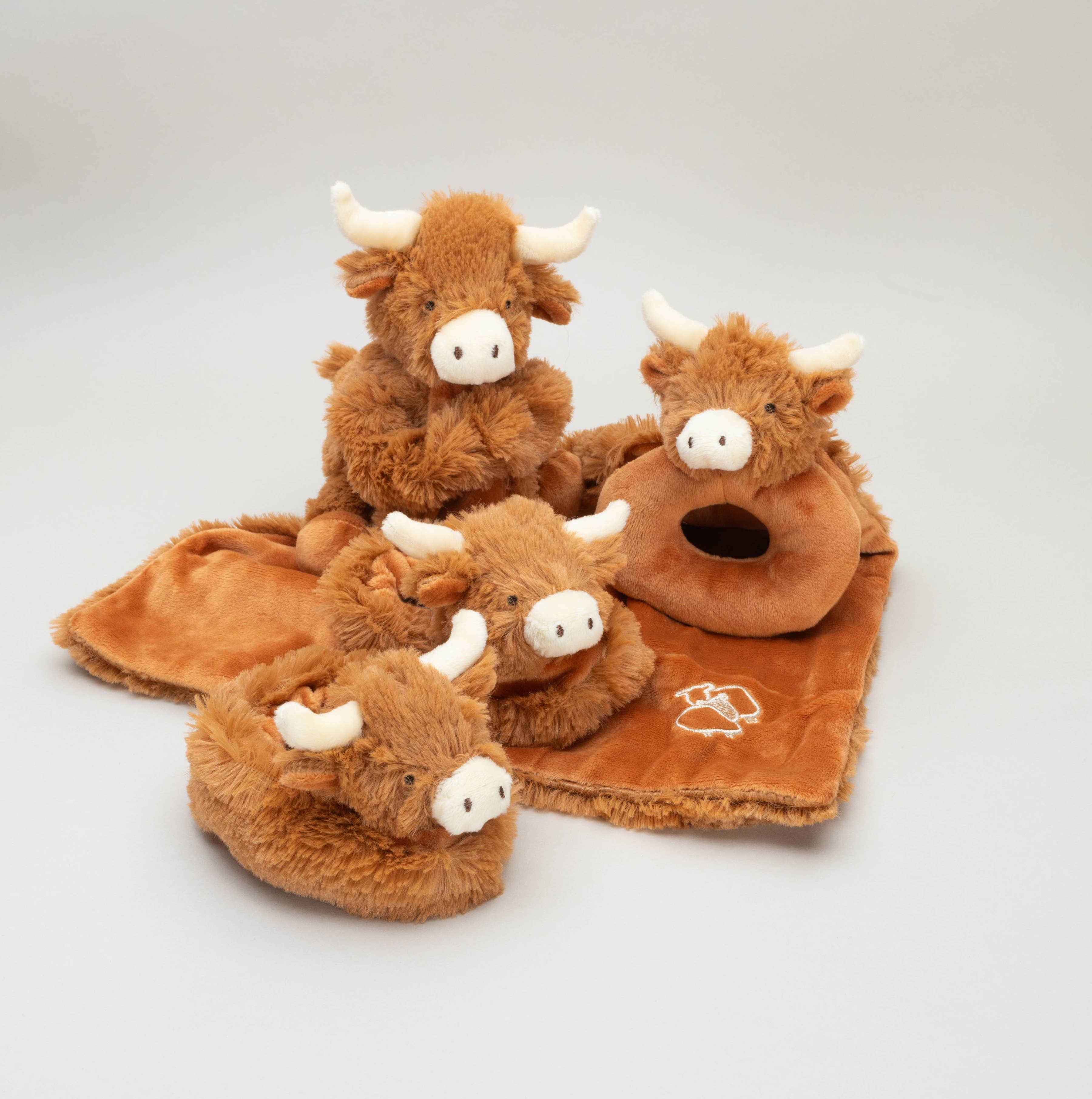 Horny Highland Cow Plush Baby Soft Slippers House Shoes